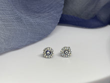 Load image into Gallery viewer, 925 Silver Mini Evil Eye Zirconia Stone Stud Earring