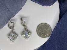 Cargar imagen en el visor de la galería, 925 Silver Transparent Gem Special Cut Earrings