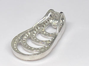 925 Silver Transparent Gem Stone Shiny Necklace Pendant