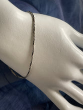 Cargar imagen en el visor de la galería, Double color 925 Silver Chain Bracelet,  7 inch
