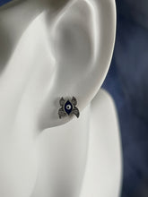 Load image into Gallery viewer, 925 Silver  Evil Eye with Wings Stud Earrings