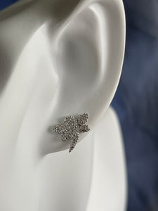925 Silver Shiny Dragonfly Stud Earrings