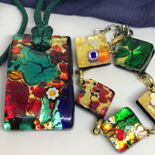 Load image into Gallery viewer, Vintage Murano glass Pendant necklace and bracelet set by Maawy
