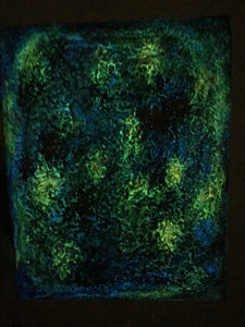 Painting Canvas, Acrylic, Epoxy Resin Paint, Glow in the Dark, Handmade, Abstract 6