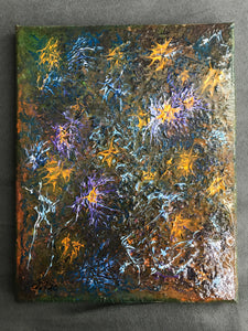 Painting Canvas, Acrylic, Epoxy Resin Paint, Glow in the Dark, Handmade, Abstract 6