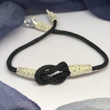 Load image into Gallery viewer, Hand-Woven Silver Bracelet, Size 7 3/4&#39;&#39;, happily ever after