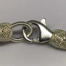Cargar imagen en el visor de la galería, Hand-Woven Silver Bracelet, Size 7 3/4&#39;&#39;, happily ever after