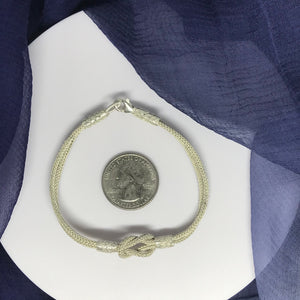 Hand-Woven Silver Bracelet Size 7 1/2'', grace