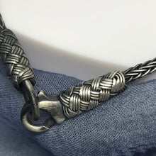 Load image into Gallery viewer, Hand-Woven Silver Bracelet Size 7 1/2&#39;&#39;, thank you