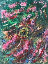 Cargar imagen en el visor de la galería, Original Acrylic on Stretched Canvas Painting, Epoxy Resin Paint, Glow in the Dark, Handmade, Abstract, 8&#39;&#39;x10&#39;&#39;