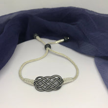 Load image into Gallery viewer, Hand-Woven Silver Bracelet Size 9&#39;&#39;, adjustable