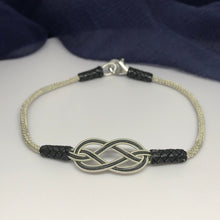 Load image into Gallery viewer, Hand-Woven Silver Bracelet Size 7 1/2&#39;&#39;, celtic knot